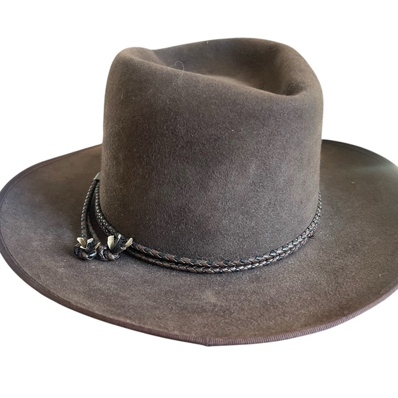 Akubra Snowy River Chocolate Brown Hat, Australian, Outback, Western, sz 6 7/8” - Picture 10 of 11